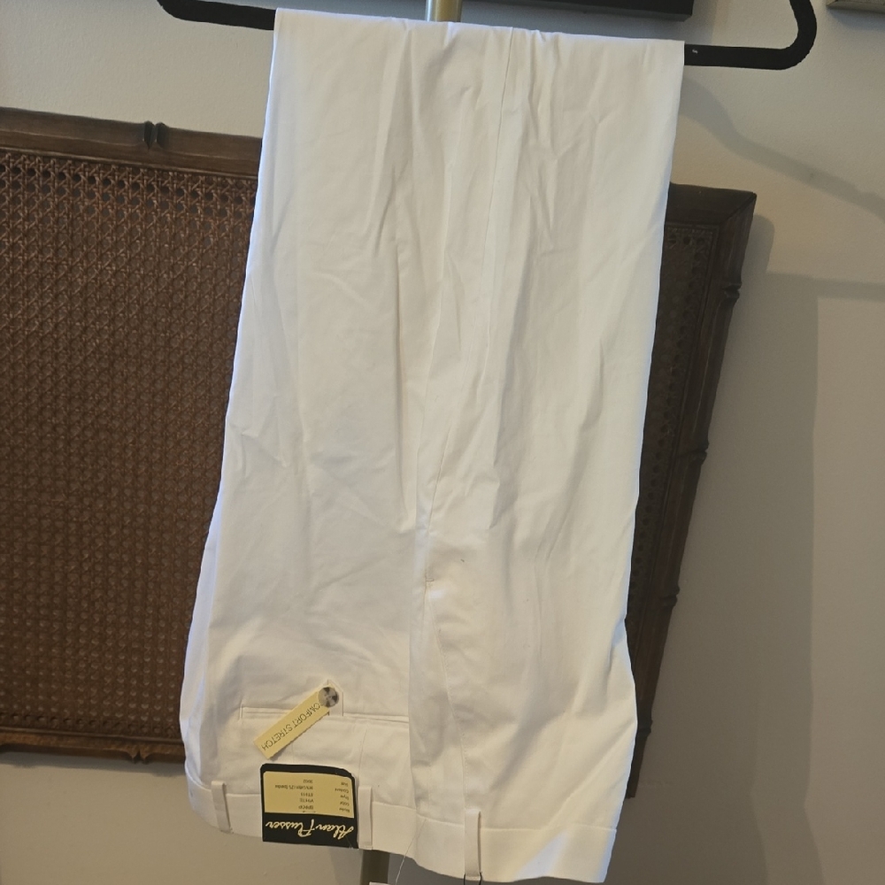 Alan Flusser White Stretch Pants